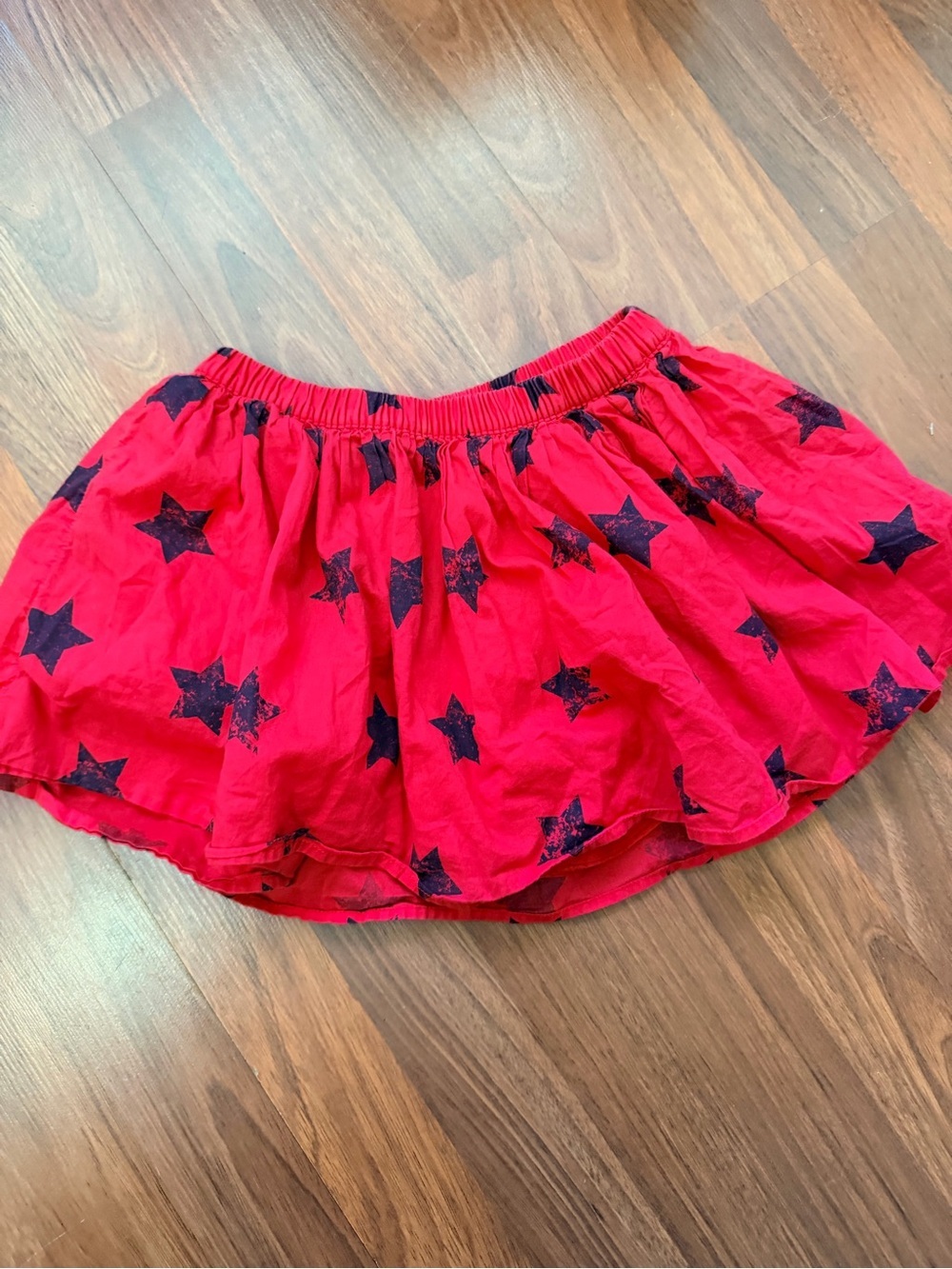 GAP Red Skirt with Black Star Print
